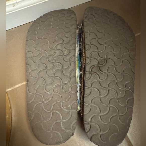 RARE BIRKENSTOCK  Size 41 U.S. Women's 10 Men's 8 Taupe Arizona Boho Yarn Multi - Picture 15 of 17